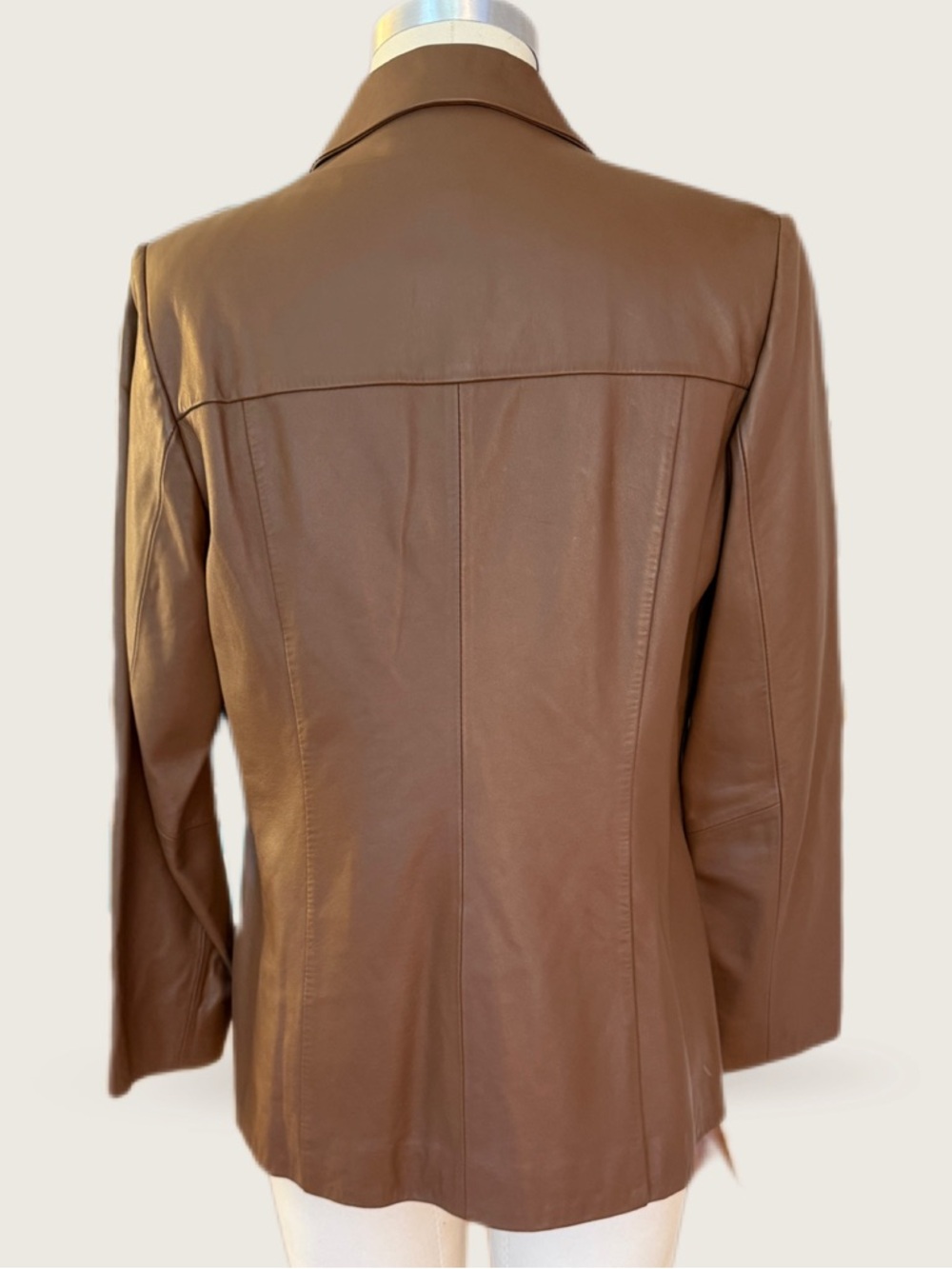 Pendleton Tan Leather Button-Front Jacket - Picture 2 of 6